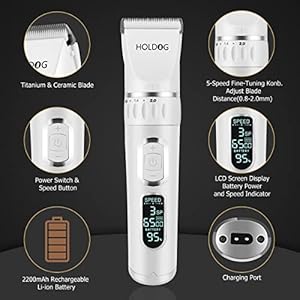 Dog clippers professional heavy duty dog grooming clipper 3 speed low noise high power rechargeable cordless pet grooming tools for small  large dogs cats pets with thick  heavy coats   cucciolini doodles