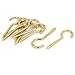 Aexit M4.5 Metal Quality Parts Copper Plated Self Tapping Screw Eye Hook Gold Tone 10pcs Model:42as603qo719