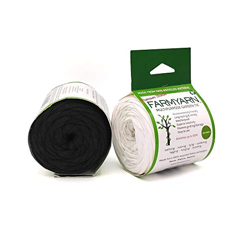 FARMYARN Fabric Twine - Garden, Craft, Holiday, Kids, Utility & Home- 100% Recycled, Reusable, Elastic, Sustainable, Indoor/Outdoor, Heavy Duty - 2-Pack (54 Yards)