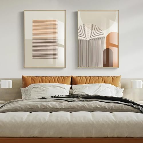 Toile marbre orange KEBIA 80x120 cm pour habiller un grand mur vide