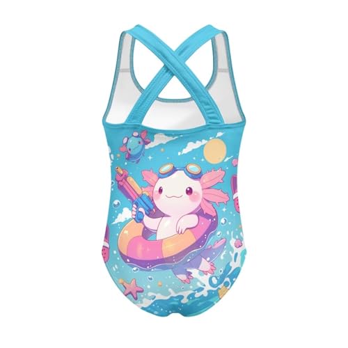 Image of Girls Swimsuit Criss Cross Back 1-Piece Summer Beach Swiwmear
