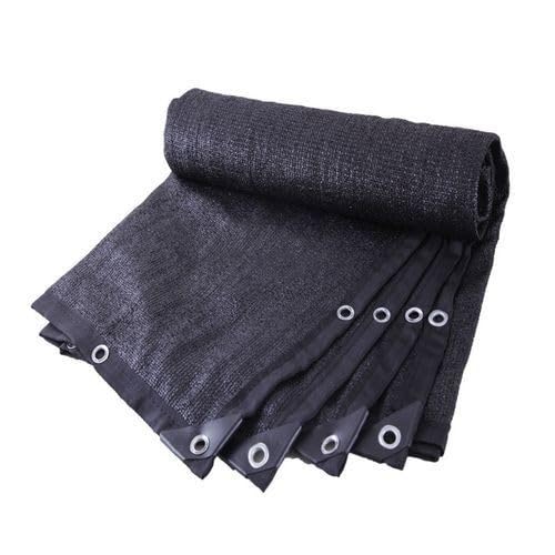ROUSKI Sunblock Shade Cloth Net Black Shade Netting Shade Net, Sun Shade Sail, Greenhouse Covers Sunblock Shade Cloth Net Heavy Duty Shade Mesh Tarp with Grommets,Protection Sun Shade Netting (3 * 3m)