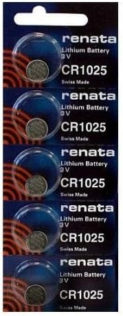 Pilas de botón Renata CR1025 3V de litio 5 unidades miniatura 2