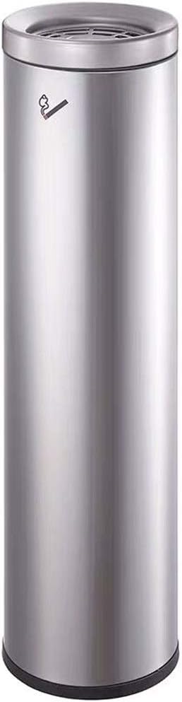 Waste Bins,Rrubbish Bin Outdoor Trash Can Outdoor Waste Bins Outdoor/Indoor Trash Canokiroom Stainless Steel Ash Column Commercial Trash Cans Heavy Trash Can
