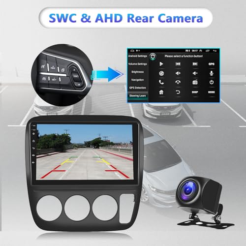Image of 2+64G for Honda CRV 1997-2001 Android Car Stereo Radio with Wireless Carplay Android Auto, 9 inch HD Touch Screen in Dash GPS Head Unit Support WiFi Navigaion HiFi Audio SWC FM+Backup Camera (Manual A /C)