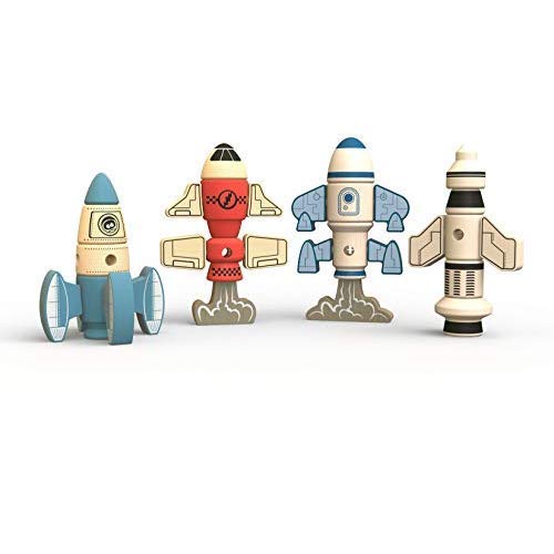 BeginAgainTinker Totter Rockets - 31Piece Construction & Space Adventure Playset - Ages 3+