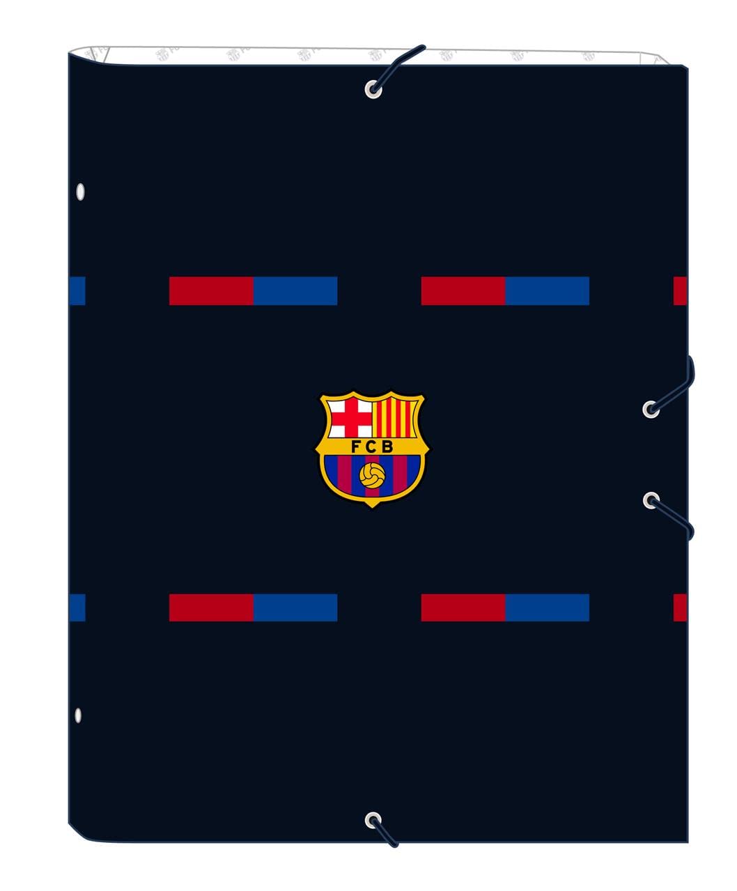 Safta Barcelona Folio-map 22/23 – 3 Kleppen – Harde Kaft – Marineblauw/Granaat – Officieel FCB – 260x365 Mm