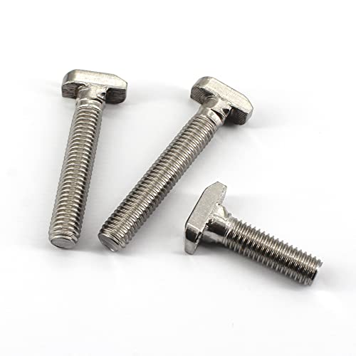 Image of 20Pcs M8x16mm 304 Stainless Steel T-Slot Bolt 45 Series Aluminum Profile T-Shaped Screw Bolt Fastener 19mm Head Size