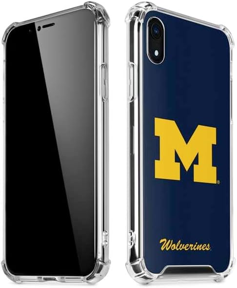 Skinit Clear Phone Case Compatible with iPhone XR - Officially Licensed University of Michigan M Logo Bold Design