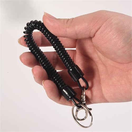 Porte-clés rétractable ressort spirale extensible hommes 23-90 cm