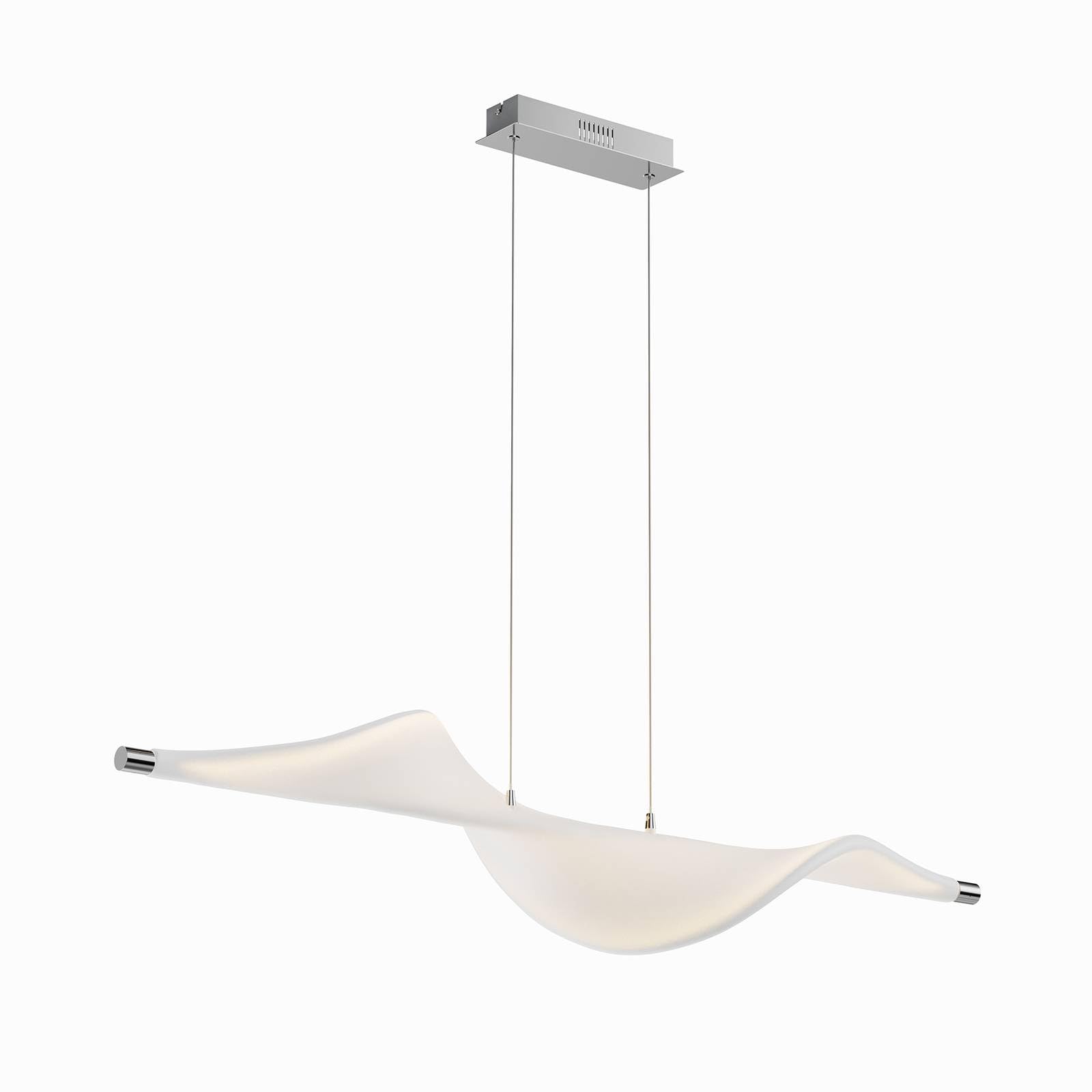 Lucande Ceiling Light Edano dimmable (Modern) in White Made of Textile for e.g. Living Room & Dining (1 Light Source,) from Pendant Lighting, lamp Hanging Ceiling