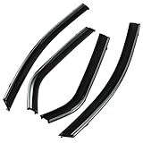 HEROFFIX 1 Satz Fensterabweiser für Honda Fit Limousine 2007-2008 Seitliche Fensterwindabweiser Schwarz