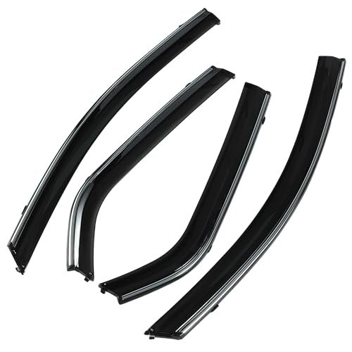 HEROFFIX 1 Juego de Deflectores de Ventana para Honda Fit Sedan 2007-2008 Viseras de Ventana Lateral Negras