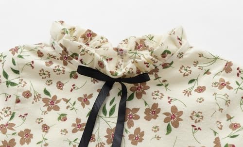 Mud Kingdom Fashion Little Girls Floral Dress Long Sleeve Ruffled Cute Spring Autumn3