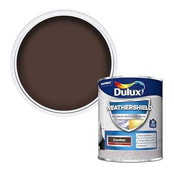 Dulux Weather Shield Exterior High Gloss Paint, 750 ml - Conker