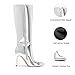 DREAM PAIRS Knee High Boots for Women, Sexy Pointed Toe Stiletto High Heel Boots, Fashion & Classic Dress Shoes,Size 6.5,SILVER-PAT,SDKB2311W