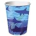 8-Count 9-Ounce Hot/Cold Paper Beverage Cups, Shark Splash