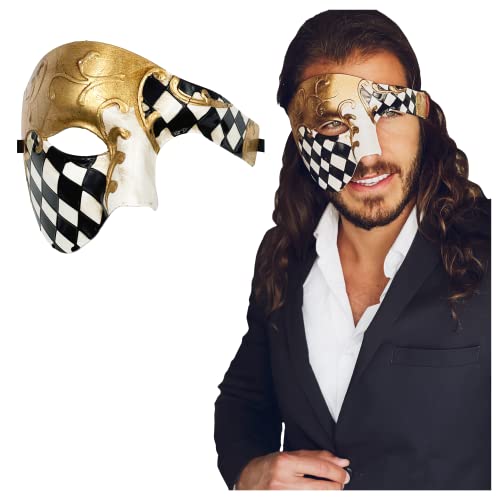 Masquerade Mask For Men Phantom Of The Opera Mask Prom Mardi Gras Haloween Venetian Half Face Mask