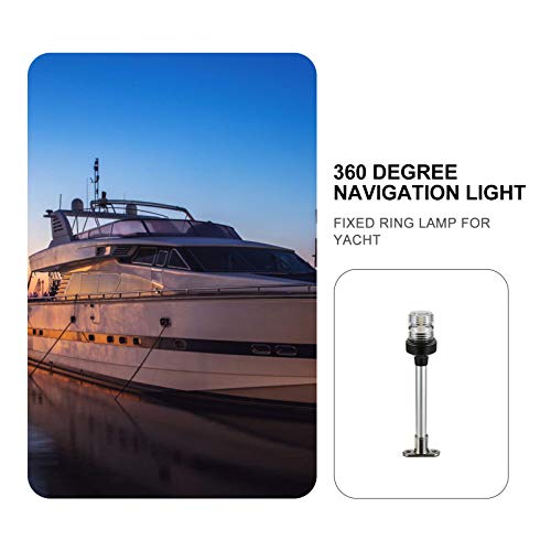 Mobestech Milha Náutica 2 Navegação Anchor Luz Durante Todo O 360 ° LED Branco 12-24V para Barco De
