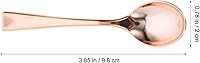Vista 3 de YARNOW Mini cucharas desechables de oro rosa, 24 cucharas pequeñas de plástico para postre para tartas, tarros de helado, fiestas y uso diario, 3.85