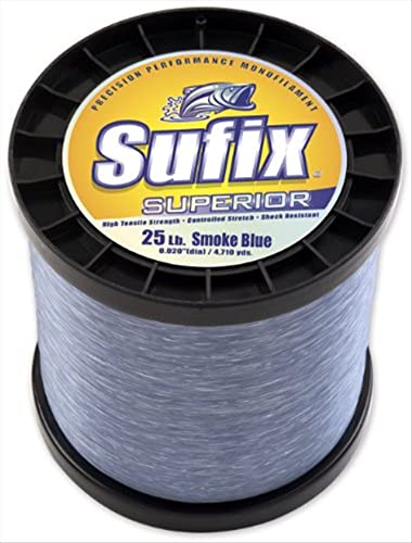 Sufix Superior 2Kg Spool Size Fishing Line (Smoke Blue, 40-Pound)