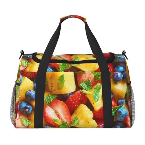 Fruit Salad Travel Duffle Bag – Large Capacity Hand & Shoulder Bag For Sports, Gym, Fishing & Outdoor Adventures