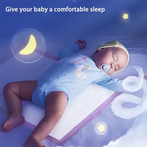 Image of Enhanced Disposable Baby Changing Pad Liners 100 Pack, Purple