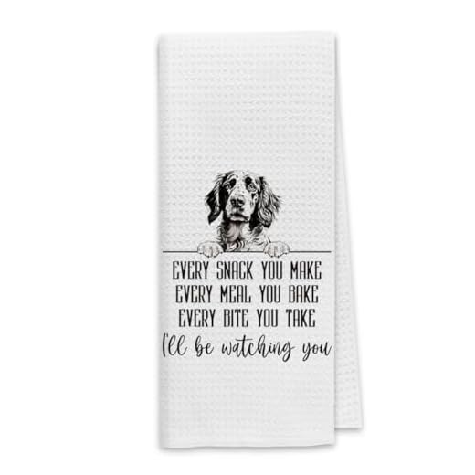Dibor Setter Dog Kitchen Towels, Setter Gifts Dish Towels Dishcloth, Funny Dog Every Meal You Make Cloth Hand Towels Tea Towels for Bathroom Kitchen, Gifts for Dog Lovers, 16x24 Inches