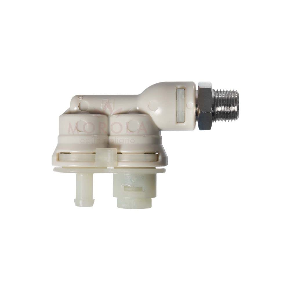 Morola Valvola a 3 Vie - VNR Autoinnesco - Racc.M1/8 Girevole in Acciaio 12R11 - Ricambio - Accessorio di Ricambio per Macchine da Caffè