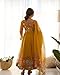 Heni Fashion Indian Style Pure Organja Silk Print Anarkali Gown Dupatta Set With Pant Ready To Wear
