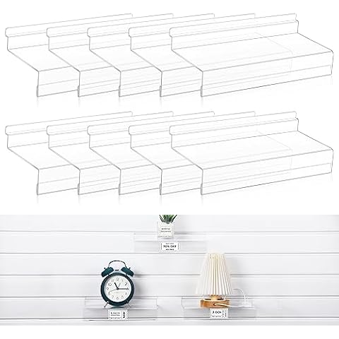 Ripeng Acrylic Slatwall Shelves 10 Pcs Cover