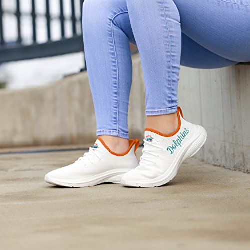 Image of FOCO NFL Womens NFL Team Logo White Athletic Shoes Sneakers