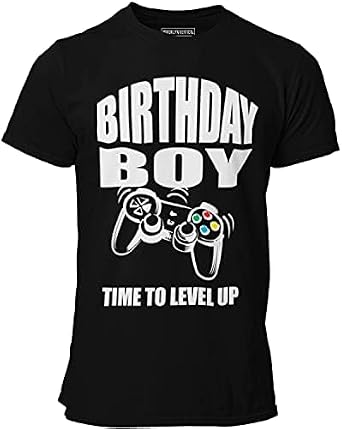 BROOKLYN VERTICAL Boys Birthday Video Gamer Graphic T-Shirt Short Sleeve Tee for Kids, Sizes S-XL