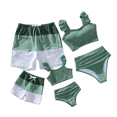 IFFEI Mommy and Me Family Matching Swimsuits Womens Bathing Suit Two Piece Bikini Sets