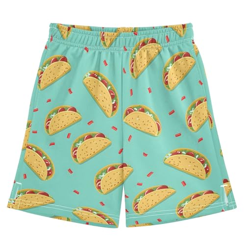 Boys Summer Shorts Casual Teens Athletic Shorts Cute Printed Kids Drawstring Waist Beach Pants with Pockets2