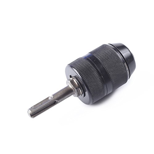 Yardwe Adattatore per adattatori per mandrino autoserrante a 3 mandrini in acciaio al cromo nero mini senza chiavetta Adattatore per adattatori a mano per trapano 2-13mm