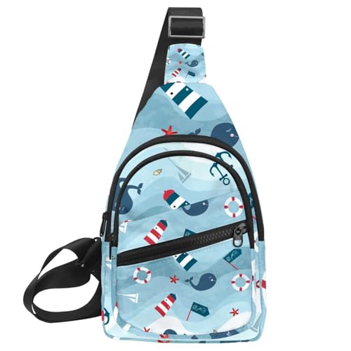 Bolso bandolera azul ballena ideal para senderismo y viajes activos