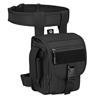 HUNTVP Taktisch Beintasche Militär Beinbeutel MOLLE Hüfttasche Sport Tactical Leg Bag Armee Beintaschen Wasserdicht Gürteltasche Werkzeugtasche Tasche für Bein Herren Outdoor,Typ-3-Schwarz
