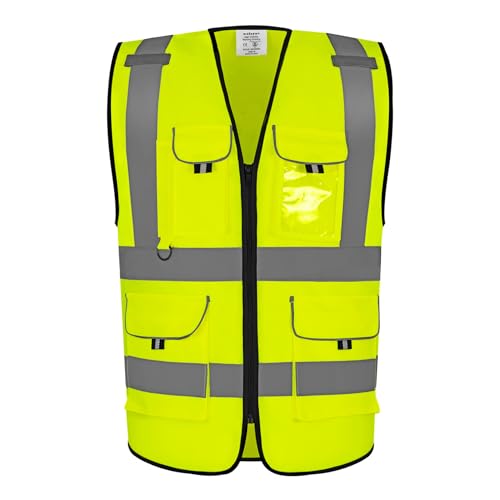 wefeyuv Reflective Safety Vest Class 2 High Visibility Vest pocket