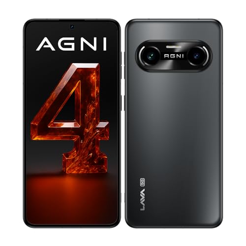 Image of Lava Agni 4 5G (8GB RAM, 256GB Storage, Phantom Black) | Metal Body | MTK Dimensity 8350 Processor (1.4Mn+ Antutu) | 1.5K AMOLED Display | 50MP OIS Camera | LPDDR5X RAM | UFS 4.0 | 4K@ 60fps | Vayu AI