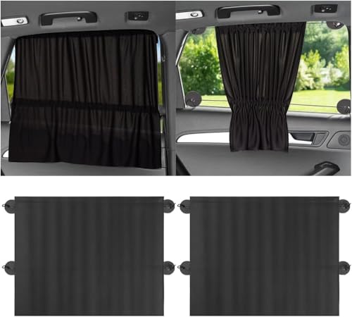 ChAusa 2 unidades de parasoles para ventanas laterales de coche de bebé, 65 x 50 cm, universales
