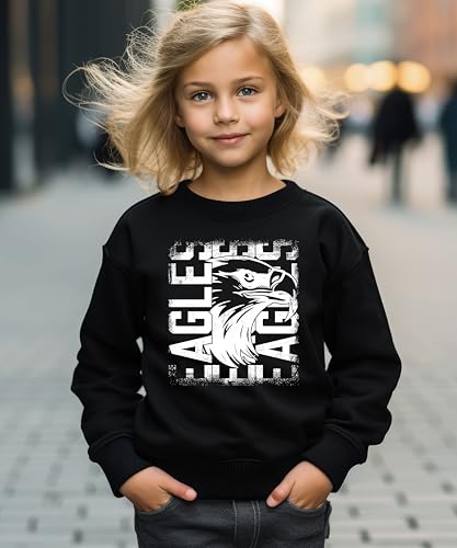 Olive Loves Apple Eagles Sports Unisex Sweatshirt for Adults, Teens, & Kids School Sports Team Pride Sweater4