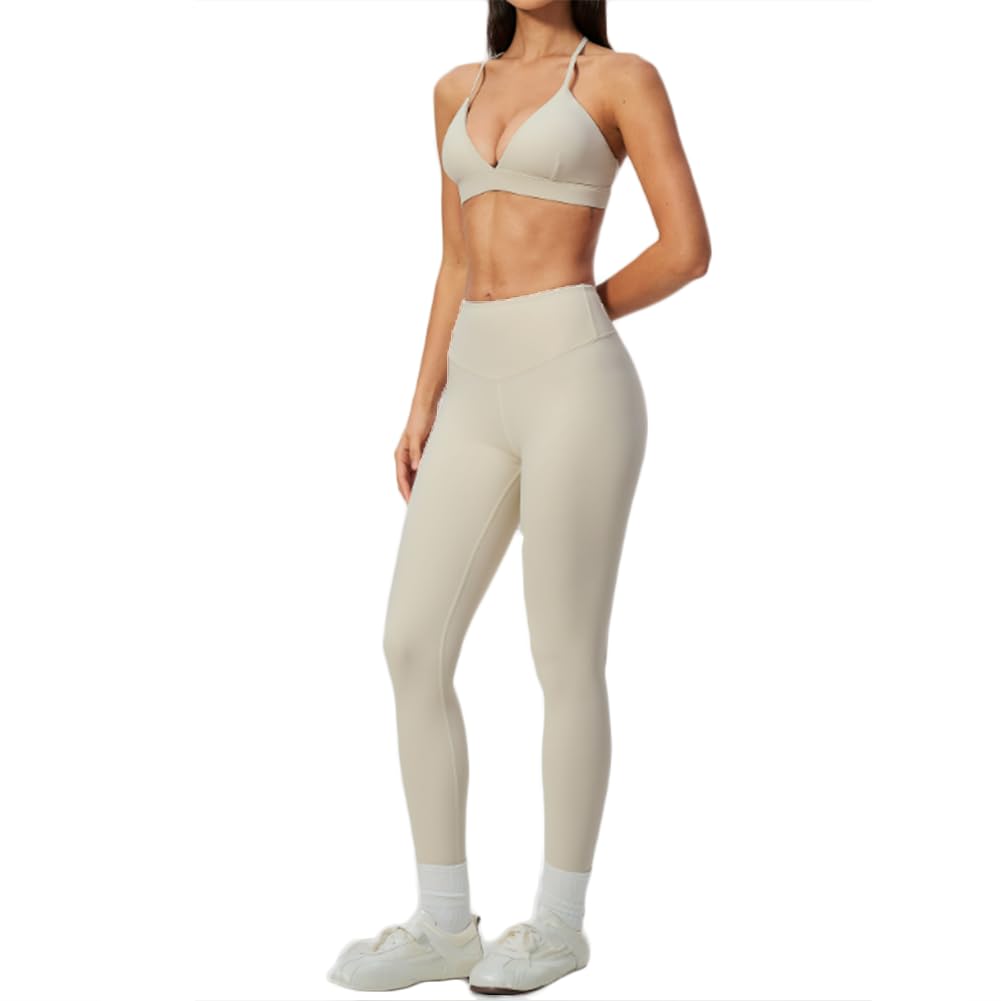 Reggiseno Sport Coppa Triangolare + Leggings Yoga Vita Alta