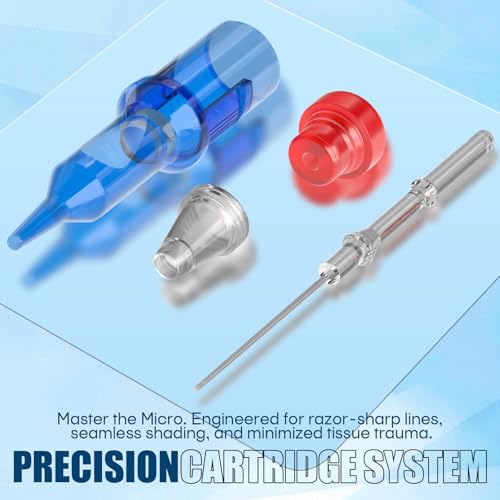 Image of POSEIDON Tattoo Cartridge Needles 20PCS #10 1007RL Round Liner | EO gas sterilized, disposable tattoo needles, anti-backflow membrane, 316 stainless steel for lining and rotary tattoo pens.