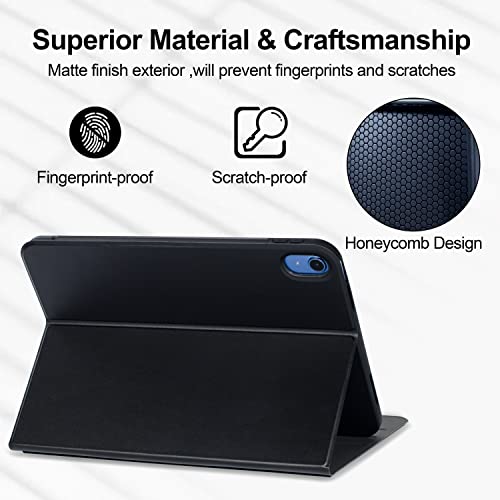 Ipad 10.9 Case Ipad 10Th Generation 2022 Tablet Case,Dolrso Protective Case With Soft Tpu Back,Auto Sleep/Wake Cover 10.9 Inch 2022 Ipad A2696 A2757 A2777(Black) #TOP2