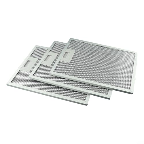 3 filtros de metal de aluminio para campanas extractoras, 310 x 250 x 9 mm, optimizan el flujo de aire y la filtración