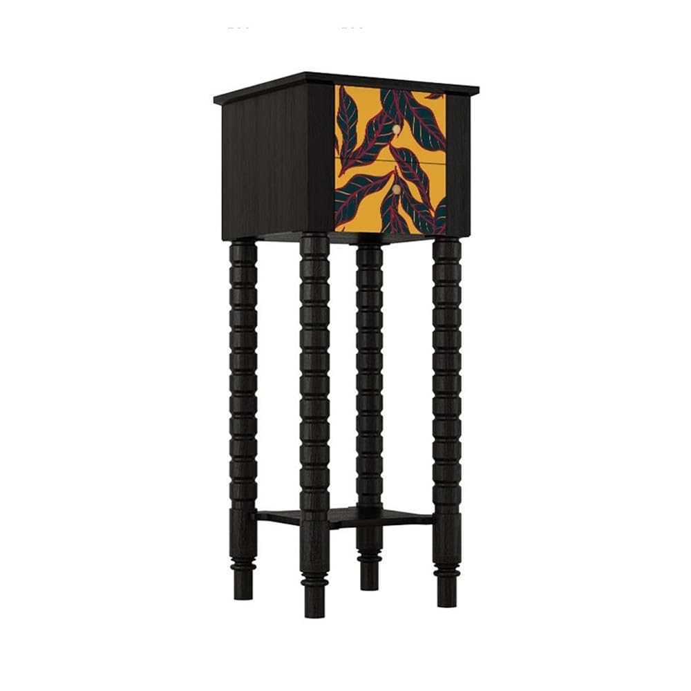 ZENY896V Home French Vintage with Drawer Plant Display Base, Living Room Entrance High Leg Bonsai Stand Decor