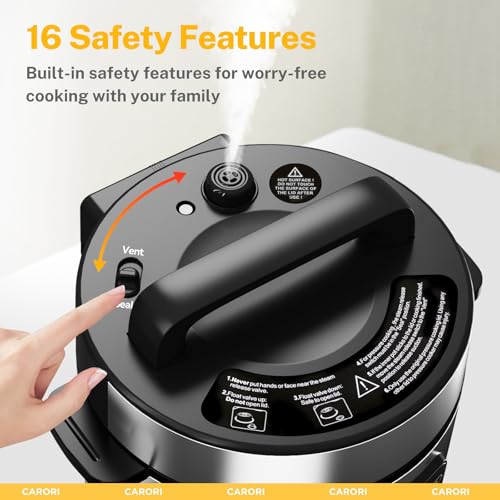 Image of 9-in-1 Electric Pressure Cooker, 1000W Instant Multi-Cooker with IMD Touchscreen, Olla de Presion, Non-Stick Pot, Rice Cook, Slow Cook, Steamer, Saute, Warmer, Safe Venting, Silver 8 Qt