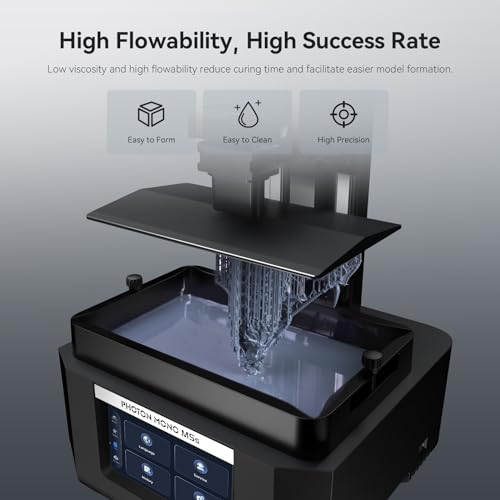ANYCUBIC ABS-Like Resin Pro 2, 3D Printer Resin with Enhanced Strength and Toughness, High Precision and Minimal Shrinkage 3D Resin, Widely Compatible with All Resin 3D Printers(Grey,1kg)