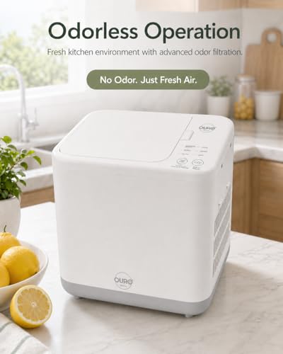 Image of OURONOVA Electric Kitchen Waste Processor with Auto Cleaning & Odourless Operation - 3.8 L Countertop Foodcycler for Easy Food Waste Recycling, Eco-Friendly Kitchen Solution